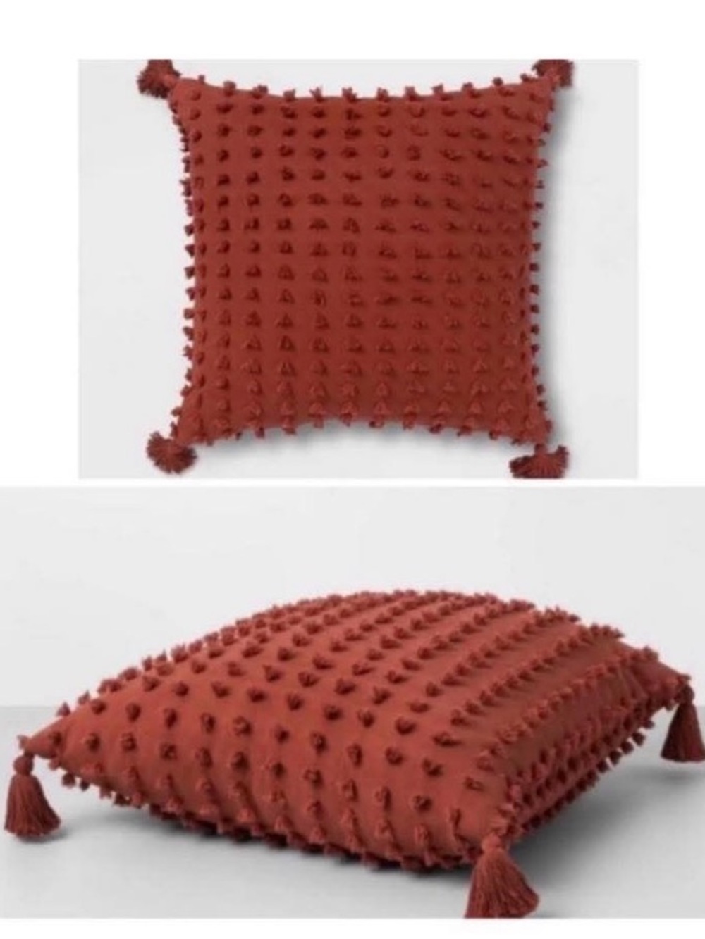 Opalhouse Rust Tassel Dot Decorative Throw Pillow Pair - Picture 3 of 3